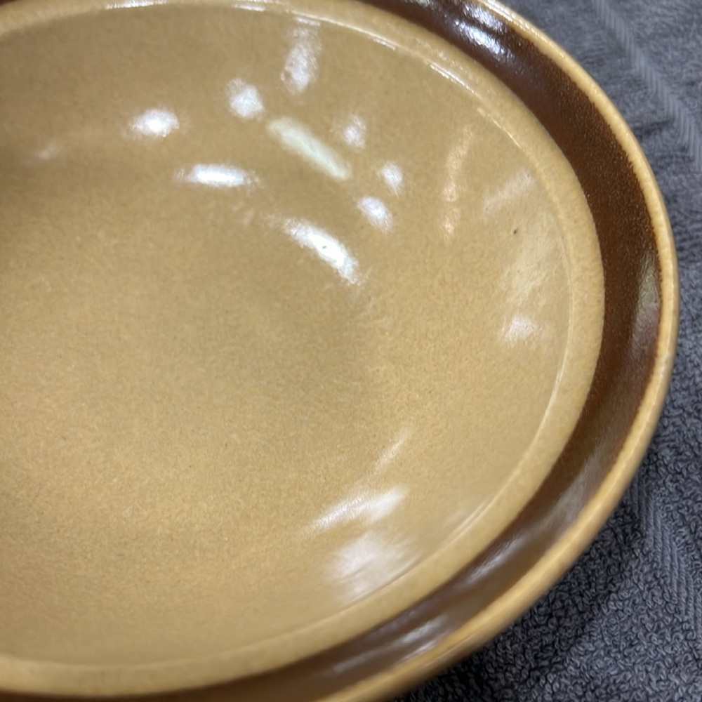 Hand painted Hearthside Stoneware Japan Brown Bowl with Dark Brown Trim - Picture 11 of 11